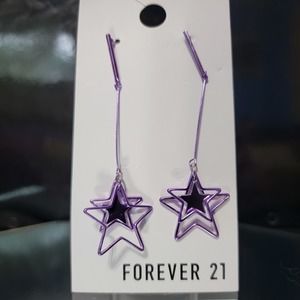 Forever 21 | Earrings | Stars | Purple | Drop